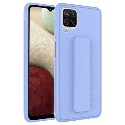 Galaxy A12 Kılıf Zore Qstand Kapak Lila