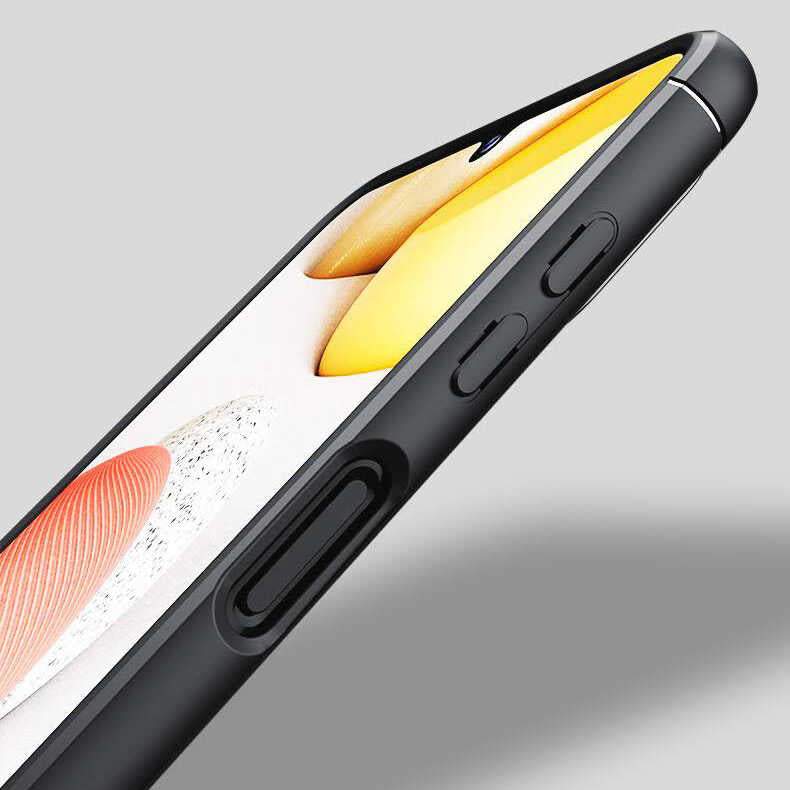 Galaxy A12 Kılıf Zore Ravel Silikon Kapak Siyah-Rose Gold