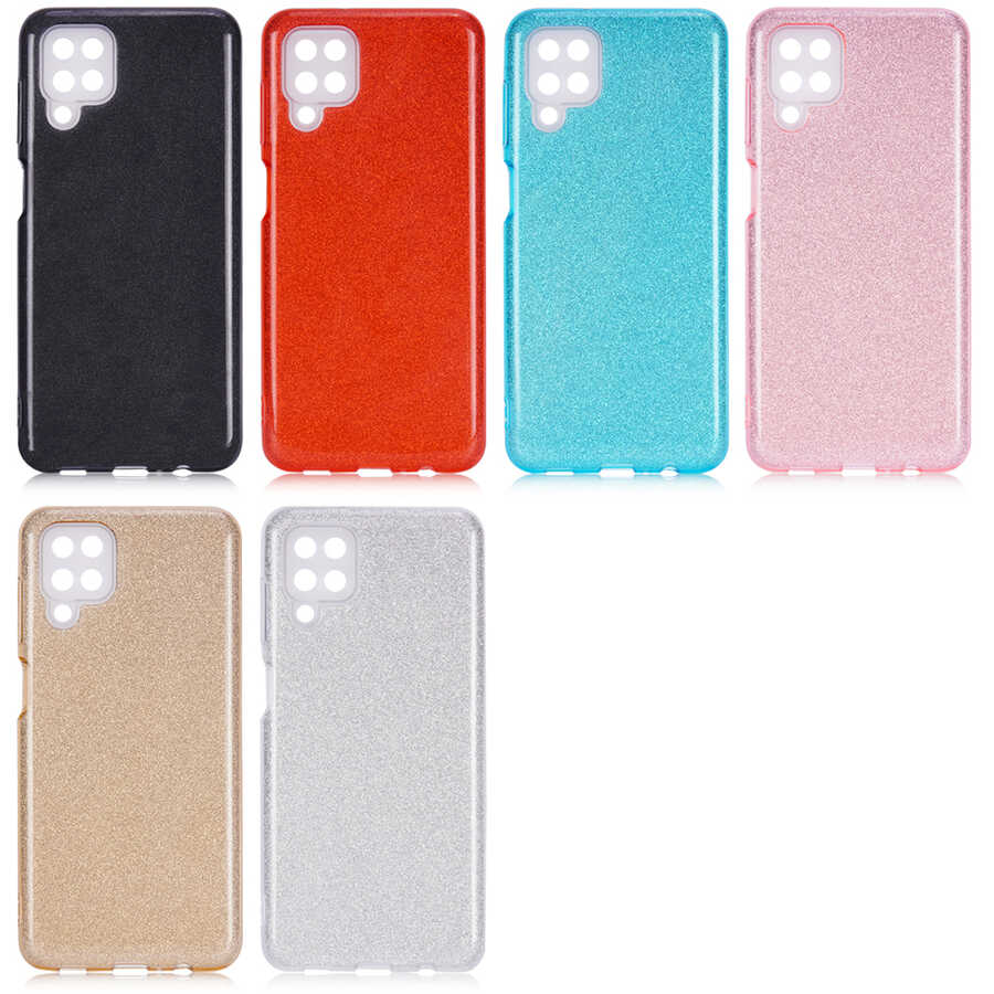 Galaxy A12 Kılıf Zore Shining Silikon Siyah