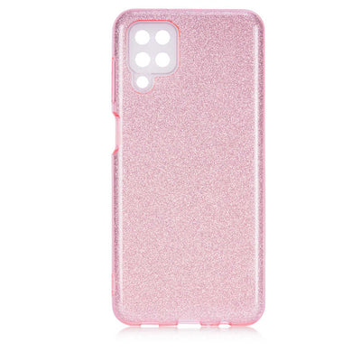 Galaxy A12 Kılıf Zore Shining Silikon Rose Gold