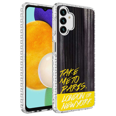 Galaxy A13 4G Kılıf Airbag Kenarlı Renkli Desenli Silikon Zore Elegans Kapak NO7