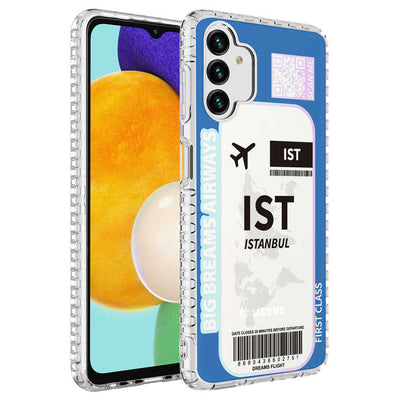 Galaxy A13 4G Kılıf Airbag Kenarlı Renkli Desenli Silikon Zore Elegans Kapak NO4