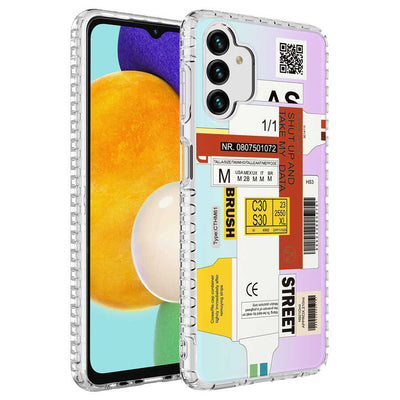 Galaxy A13 4G Kılıf Airbag Kenarlı Renkli Desenli Silikon Zore Elegans Kapak NO2