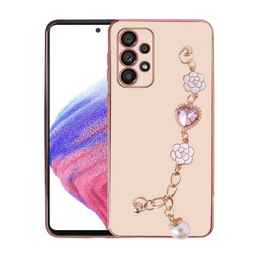 Galaxy A13 4G Kılıf El Tutamaçlı Kamera Korumalı Zore Taka Silikon Kapak Mor