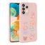 Galaxy A13 4G Kılıf Kabartma Figürlü Parlak Zore Toys Silikon Kapak Pembe