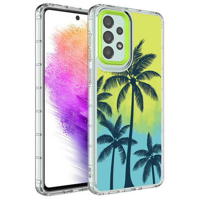 Galaxy A13 4G Kılıf Kamera Korumalı Renkli Desenli Sert Silikon Zore Korn Kapak NO8