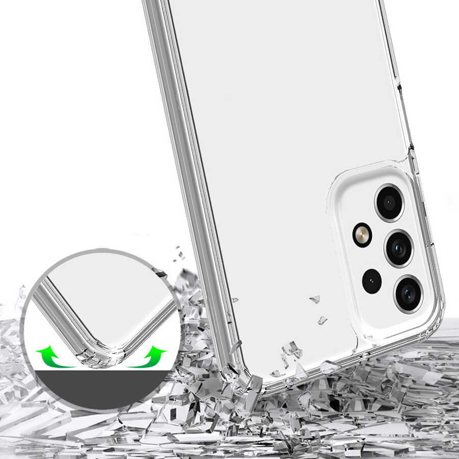 Galaxy A13 4G Kılıf Zore 2mm Anti Shock Silikon Renksiz