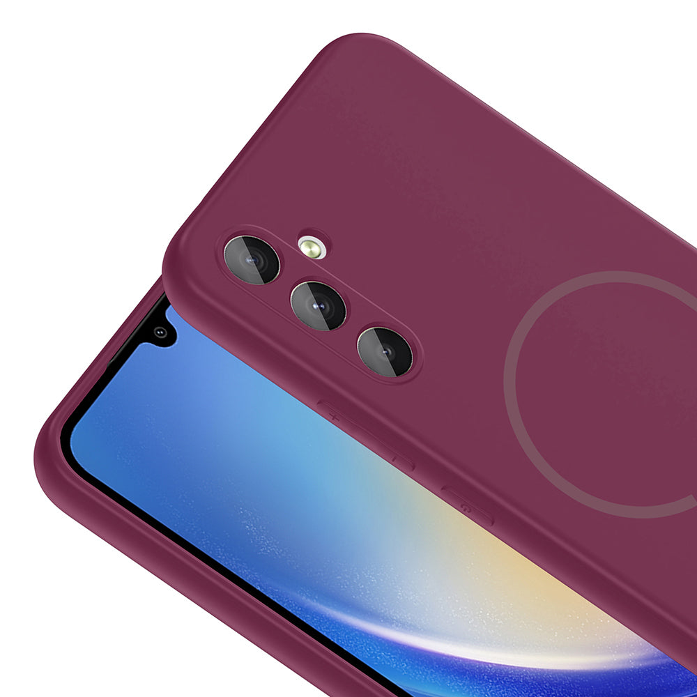 Galaxy A14 Kılıf M-safe Şarj Özellikli Zore Meta Kapak Lacivert