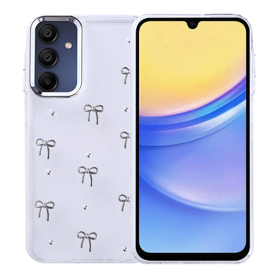 Galaxy A15 Kılıf Airbag Tasarımlı Simli Şeffaf Zore Kutup Kapak Fiyonk