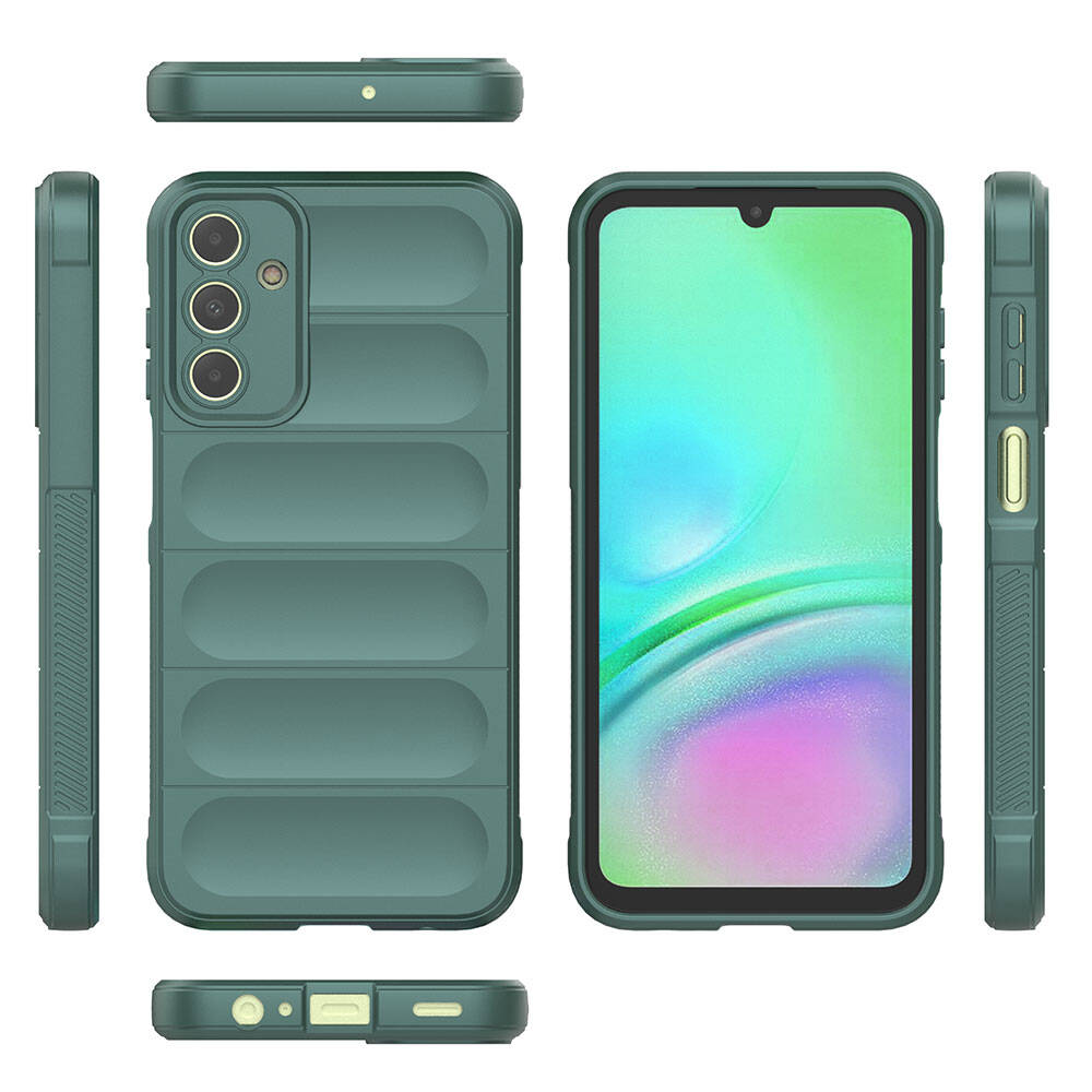 Galaxy A15 Kılıf Esnek TPU Oyuklu Arka Yüzey Tasarımlı Zore Etnik Silikon Kapak Lacivert