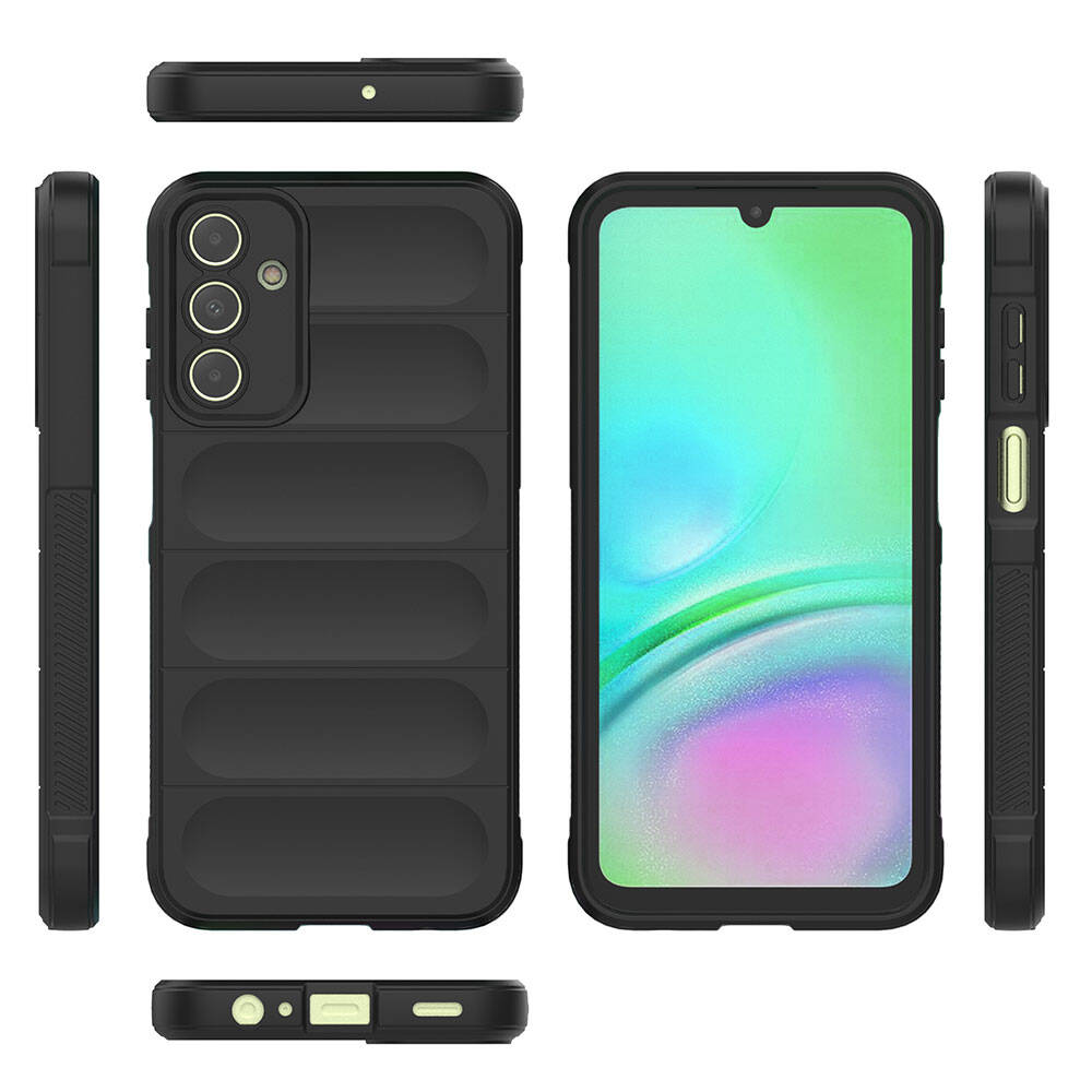 Galaxy A15 Kılıf Esnek TPU Oyuklu Arka Yüzey Tasarımlı Zore Etnik Silikon Kapak Lacivert