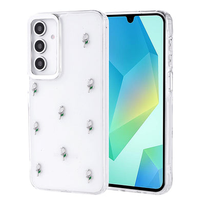 Galaxy A16 Kılıf Airbag Tasarımlı Simli Şeffaf Zore Kutup Kapak Lale