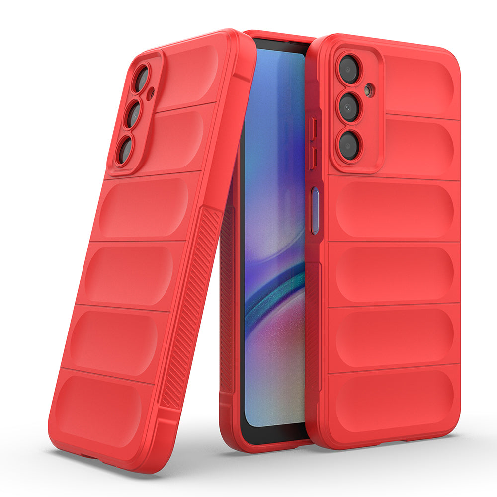 Galaxy A16 Kılıf Esnek TPU Oyuklu Arka Yüzey Tasarımlı Zore Etnik Silikon Kapak Kırmızı