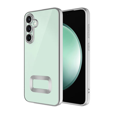 Galaxy A16 Kılıf Kamera Korumalı Logo Gösteren Zore Omega Kapak Gümüş