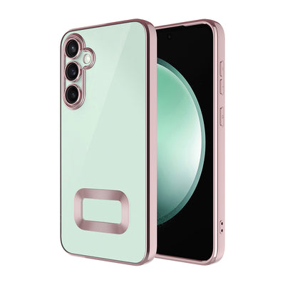 Galaxy A16 Kılıf Kamera Korumalı Logo Gösteren Zore Omega Kapak Rose Gold