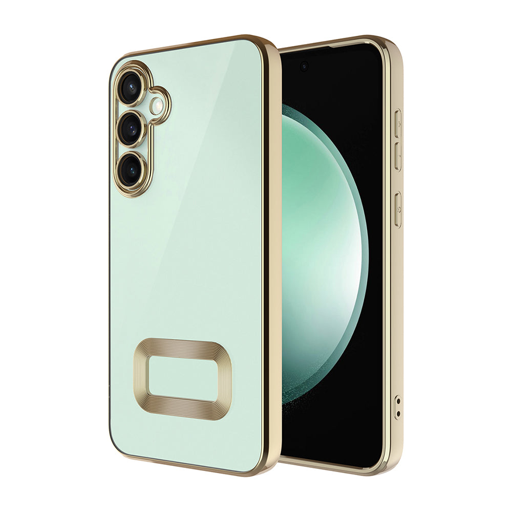 Galaxy A16 Kılıf Kamera Korumalı Logo Gösteren Zore Omega Kapak Gold