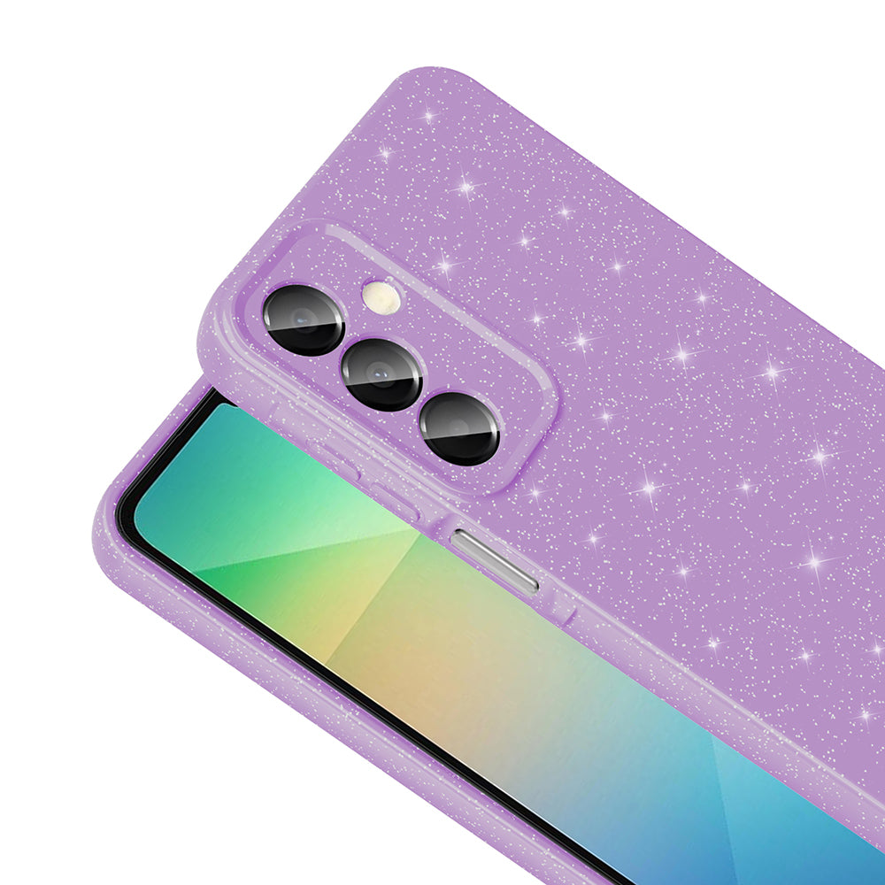 Galaxy A16 Kılıf Kamera Korumalı Simli Lüks Zore Koton Kapak Gümüş