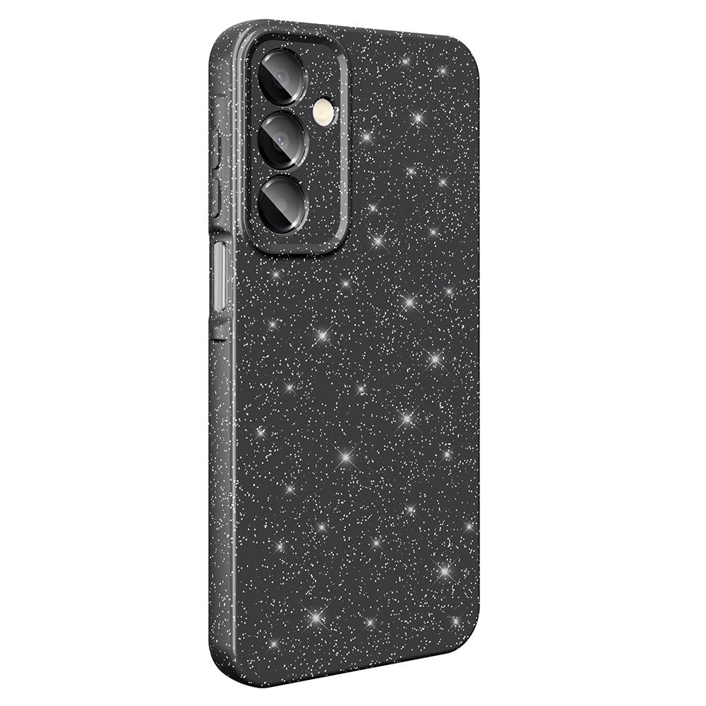 Galaxy A16 Kılıf Kamera Korumalı Simli Lüks Zore Koton Kapak Lila