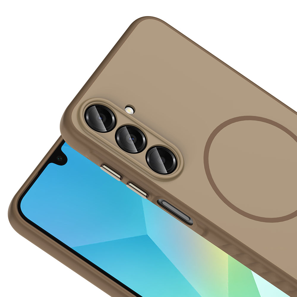 Galaxy A16 Kılıf M-safe Şarj Özellikli Zore Tea Kapak Gold