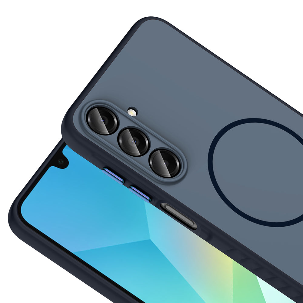 Galaxy A16 Kılıf M-safe Şarj Özellikli Zore Tea Kapak Lacivert