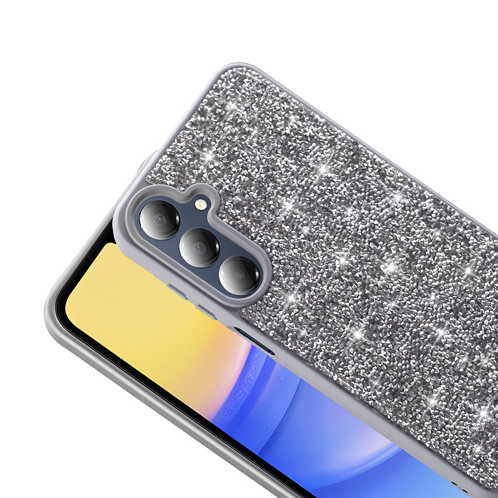 Galaxy A16 Kılıf Parlak Taşlı Tasarım Zore Pırlanta Kapak Gold