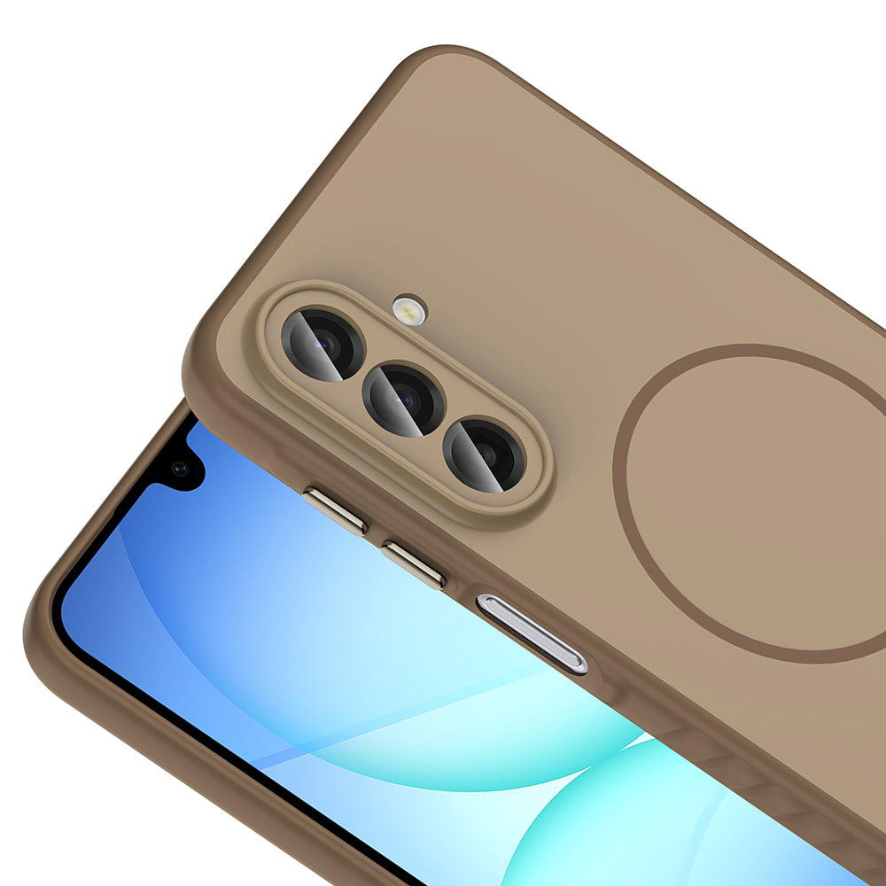 Galaxy A17 Kılıf M-safe Şarj Özellikli Zore Tea Kapak Gümüş