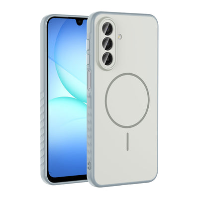 Galaxy A17 Kılıf M-safe Şarj Özellikli Zore Tea Kapak Gümüş