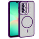 Galaxy A17 Kılıf Standlı ve Kamera Lens Hediyeli Zore Etro Kapak Derin Mor