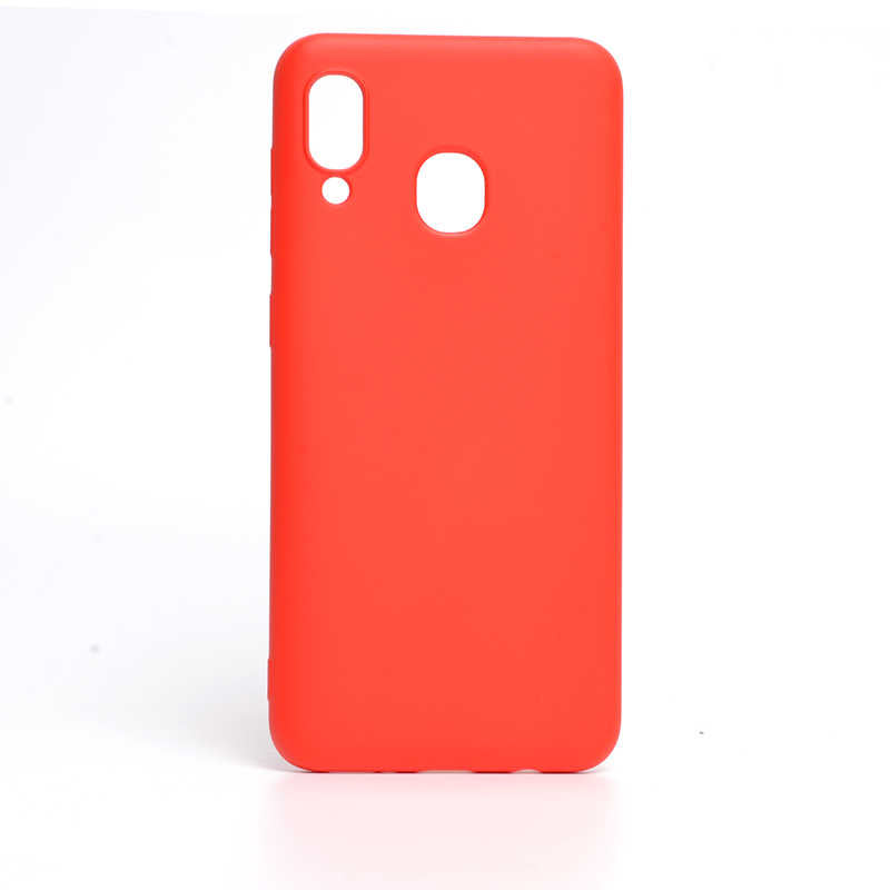 Galaxy A20 Kılıf Zore İnci Silikon Kırmızı