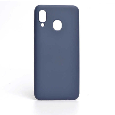 Galaxy A20 Kılıf Zore İnci Silikon Lacivert