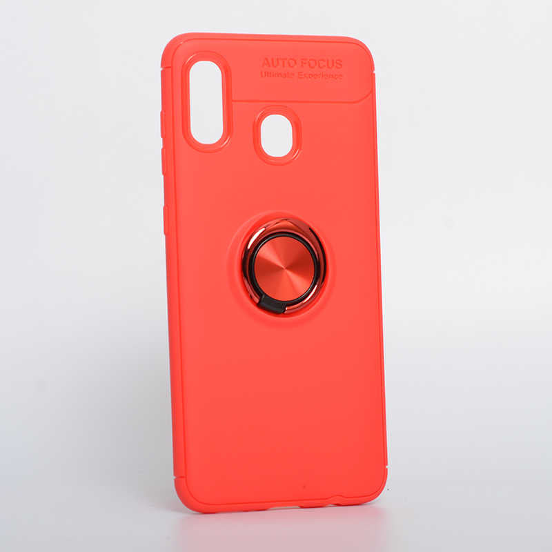 Galaxy A20 Kılıf Zore Ravel Silikon Kapak Kırmızı