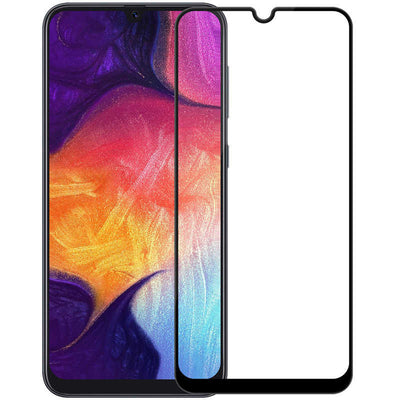 Galaxy A20E Zore Kenarları Kırılmaya Dayanıklı Cam Ekran Koruyucu Siyah