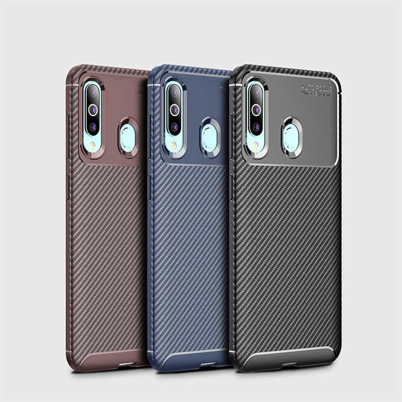 Galaxy A20S Kılıf Zore Negro Silikon Kapak Kahverengi