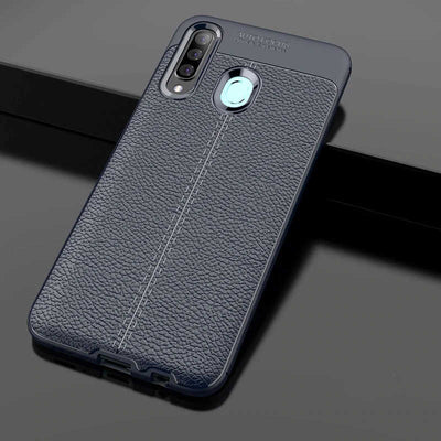 Galaxy A20S Kılıf Zore Niss Silikon Kapak Lacivert