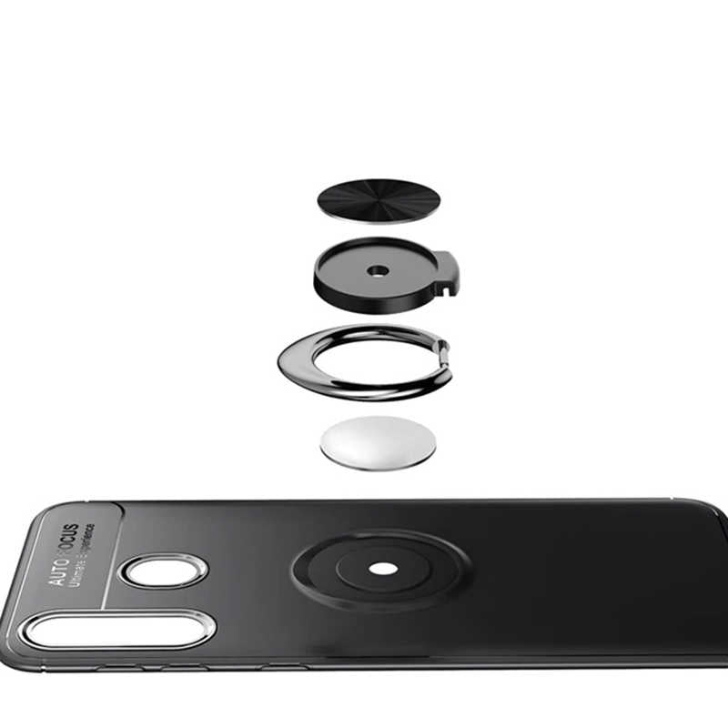 Galaxy A20S Kılıf Zore Ravel Silikon Kapak Siyah-Rose Gold