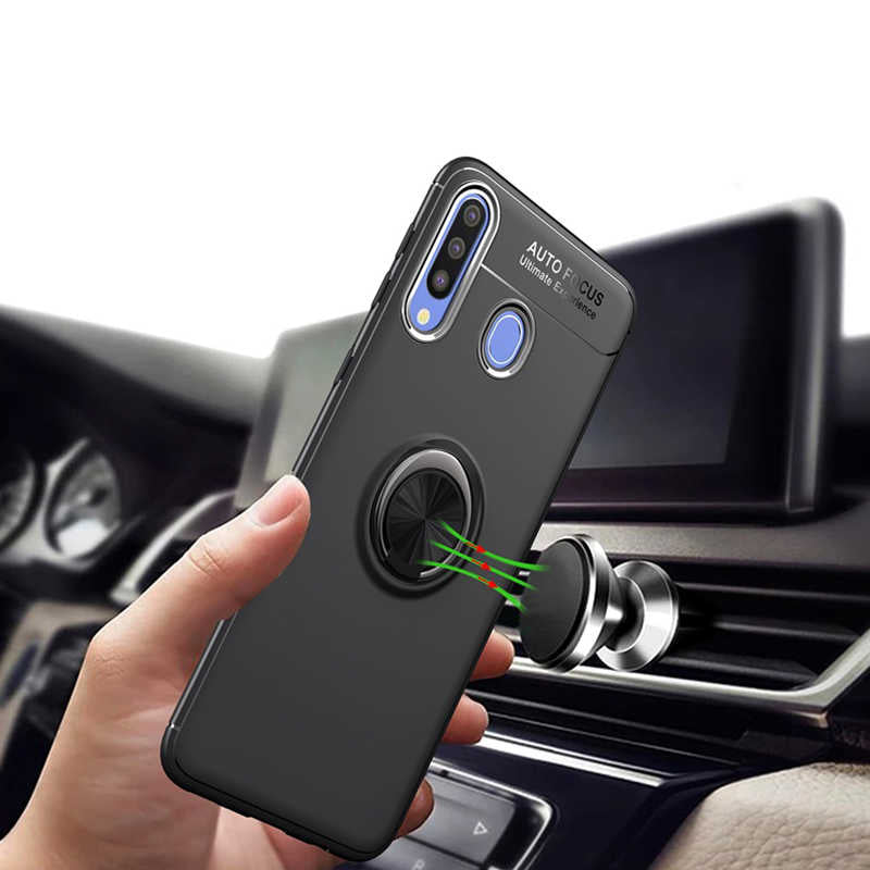 Galaxy A20S Kılıf Zore Ravel Silikon Kapak Siyah-Mavi