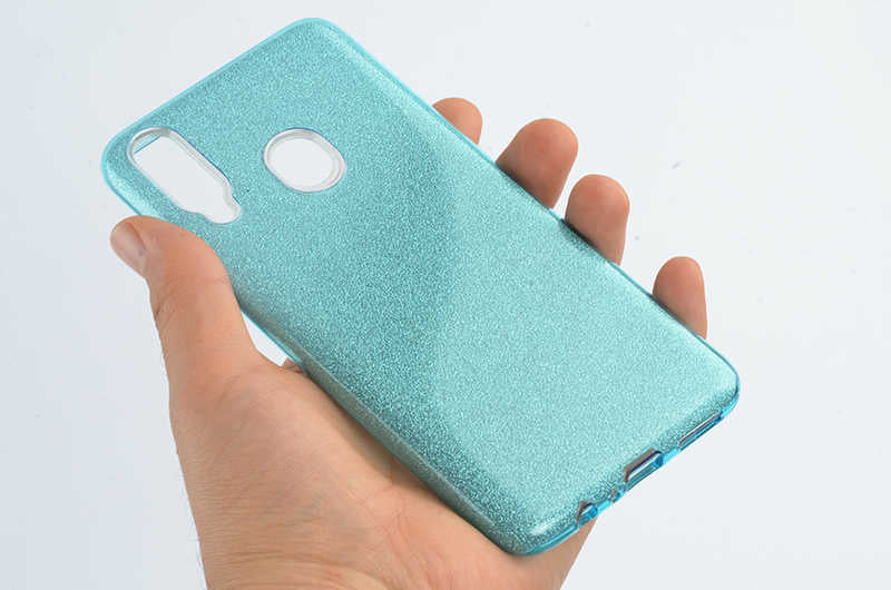 Galaxy A20S Kılıf Zore Shining Silikon Pembe