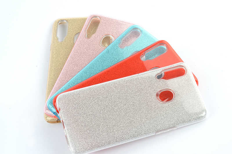 Galaxy A20S Kılıf Zore Shining Silikon Gold