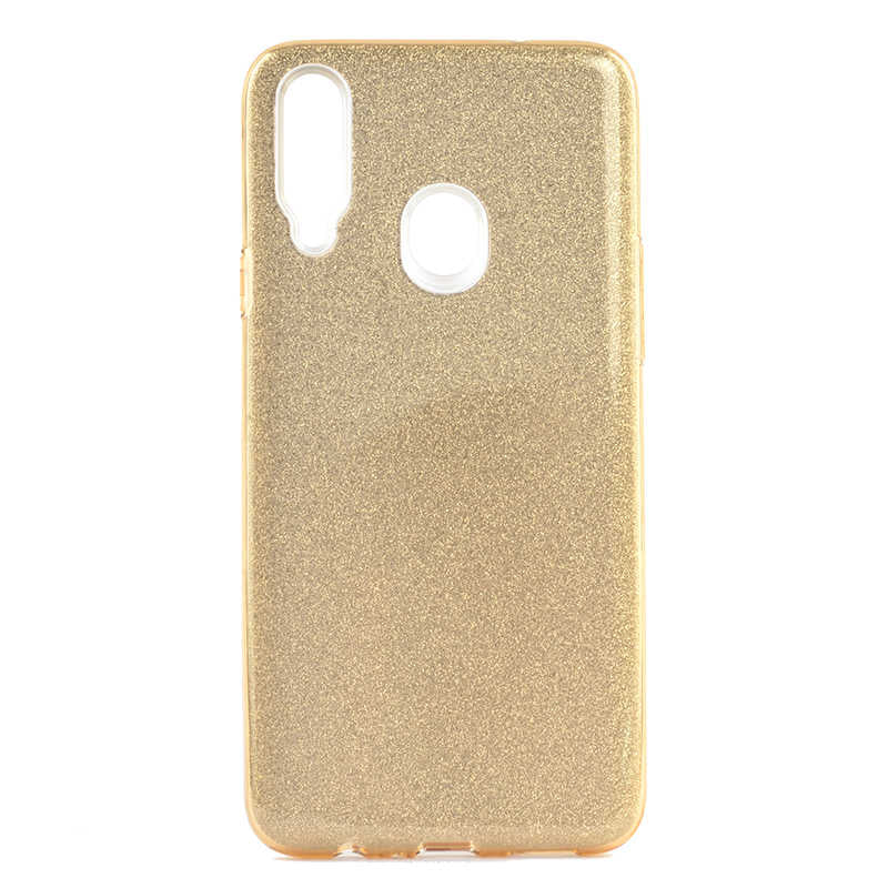 Galaxy A20S Kılıf Zore Shining Silikon Gold
