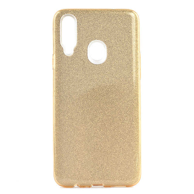 Galaxy A20S Kılıf Zore Shining Silikon Gold