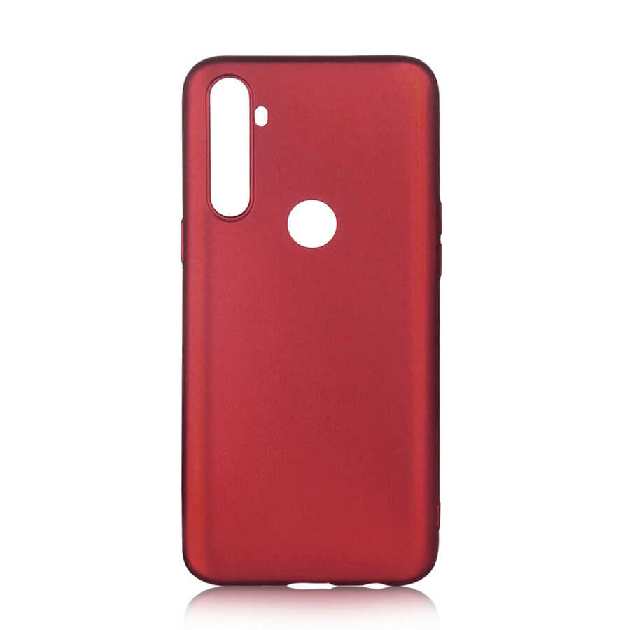 Realme C3 Kılıf Zore Premier Silikon Kapak Mürdüm