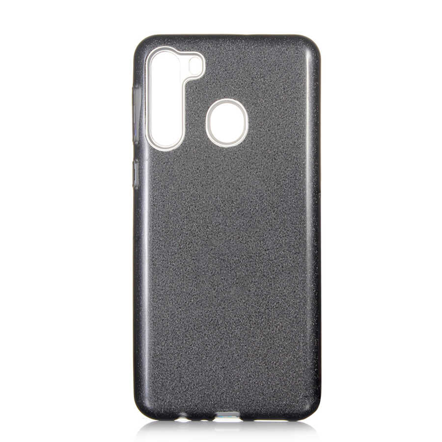 Galaxy A21 Kılıf Zore Shining Silikon Siyah