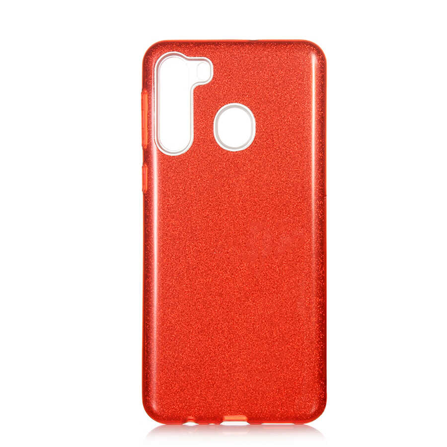 Galaxy A21 Kılıf Zore Shining Silikon Kırmızı