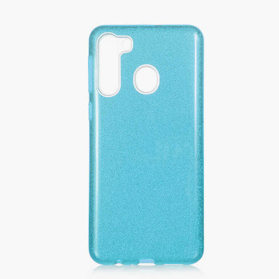Galaxy A21 Kılıf Zore Shining Silikon Mavi