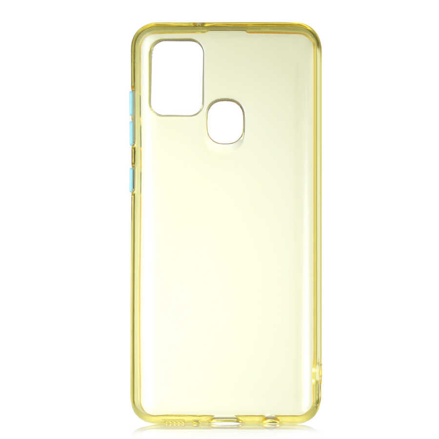 Galaxy A21S Kılıf Zore Bistro Kapak Sarı