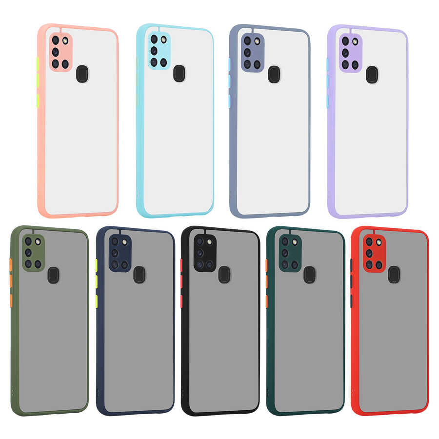 Galaxy A21S Kılıf Zore Hux Kapak Mor