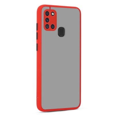 Galaxy A21S Kılıf Zore Hux Kapak Kırmızı