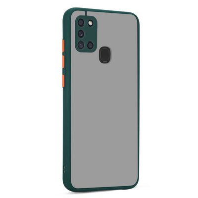 Galaxy A21S Kılıf Zore Hux Kapak Koyu Yeşil