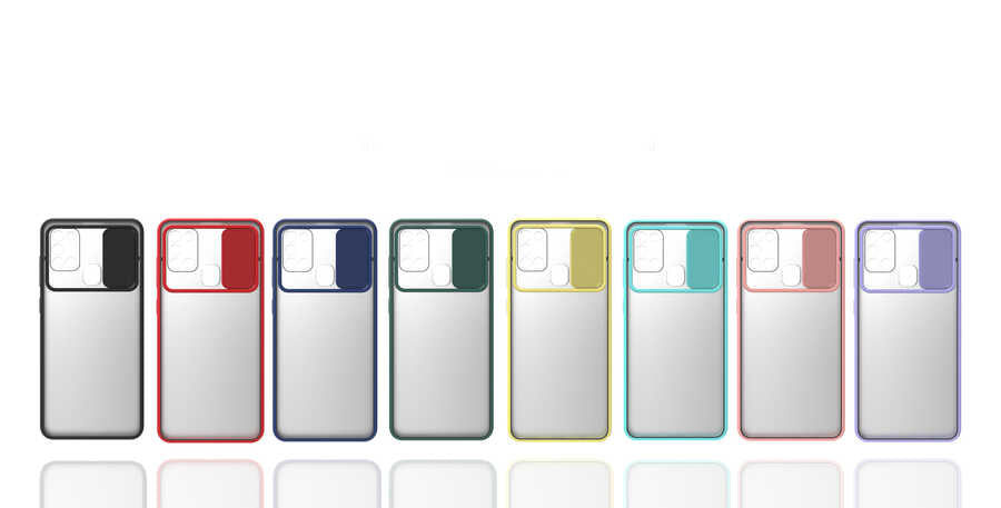 Galaxy A21S Kılıf Zore Lensi Kapak Lacivert