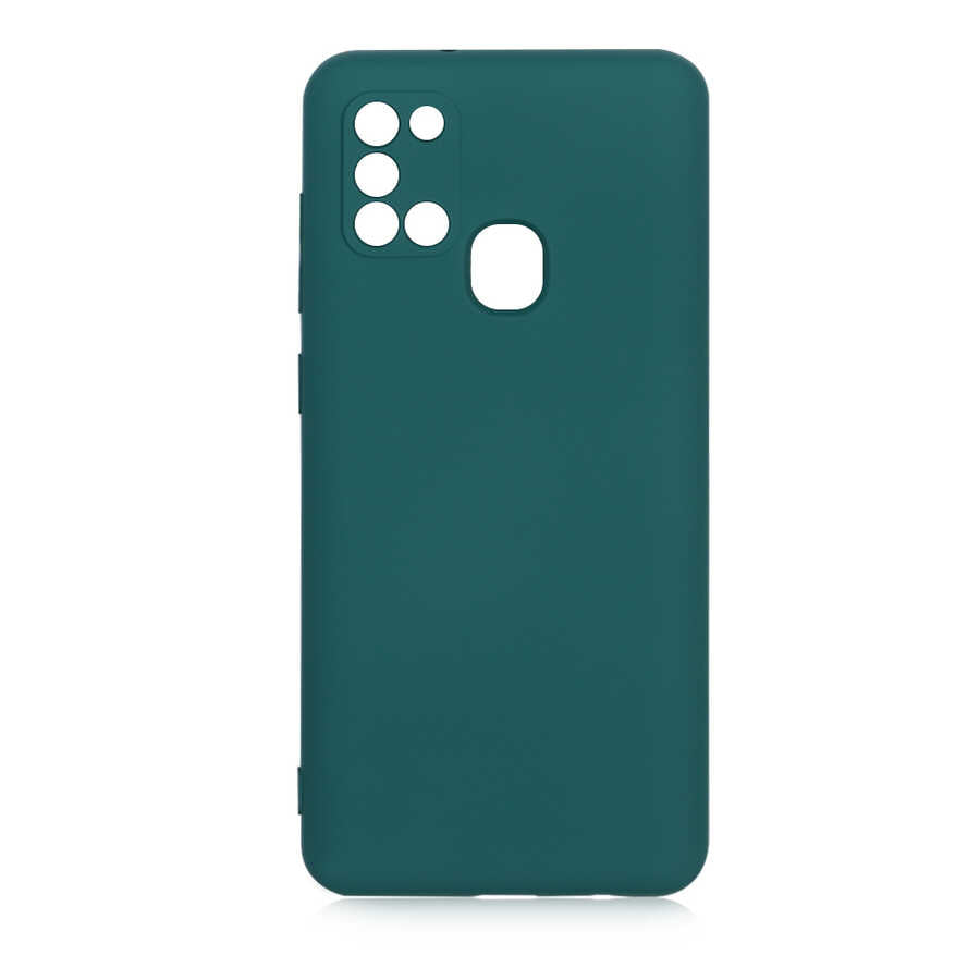 Galaxy A21S Kılıf Zore Mara Lansman Kapak Koyu Yeşil